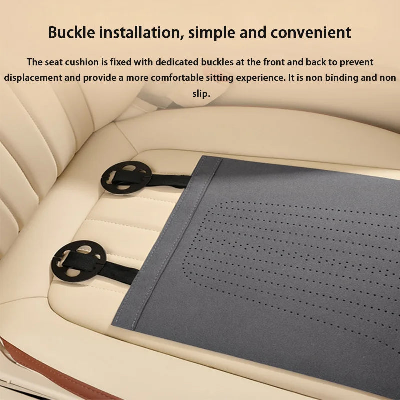 Car Seat Leg Support Extension Suede Universal Auto Seat Extender Leg Cushion For Driver Memory Foam Seat Padding Mat Cover