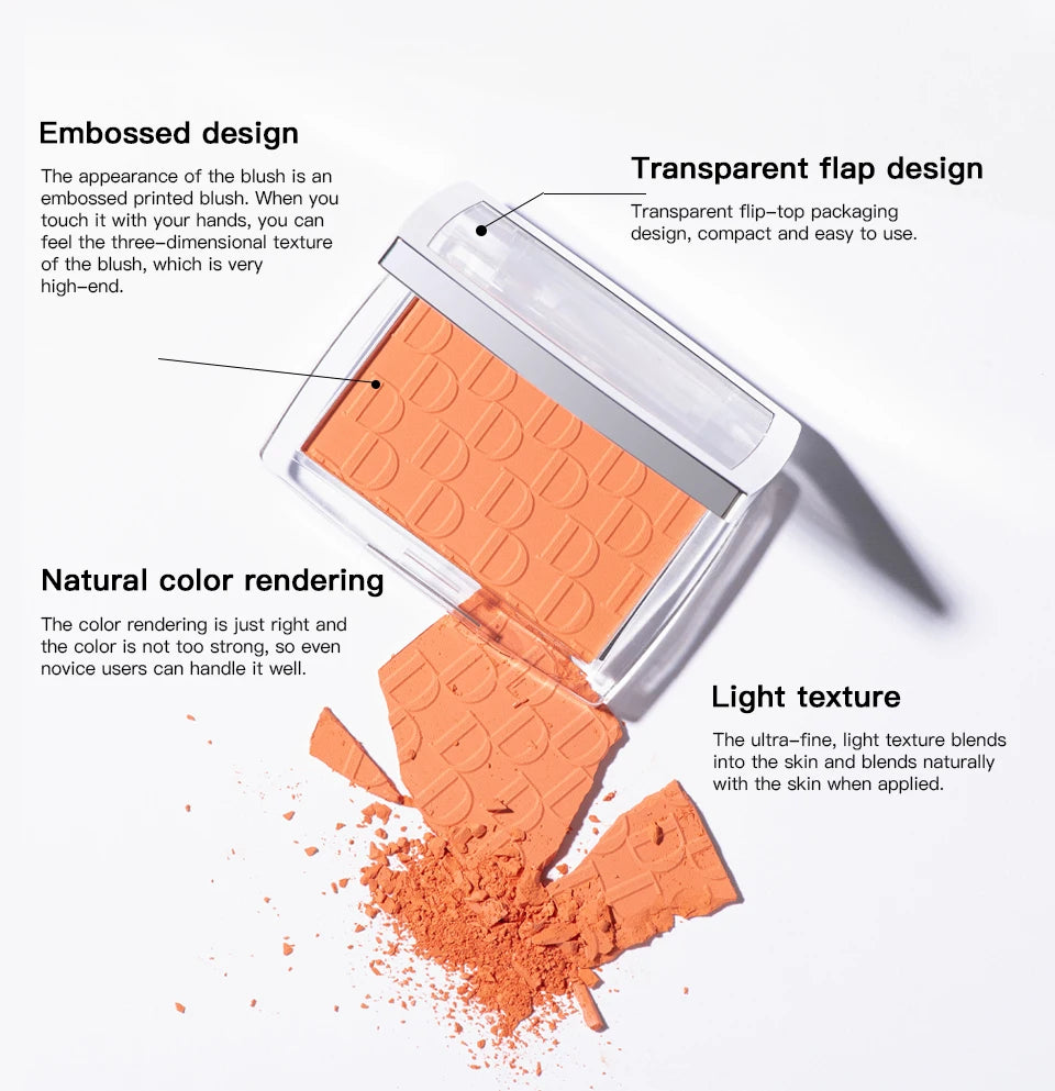 Soft Blusher Matte Natural Cheek Brighten Face Makeup