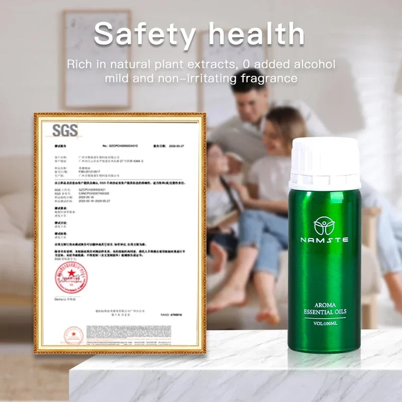 100ML Pure Plant essential Oil Hotel Home Room Fragrance Diffuser Air Purifier