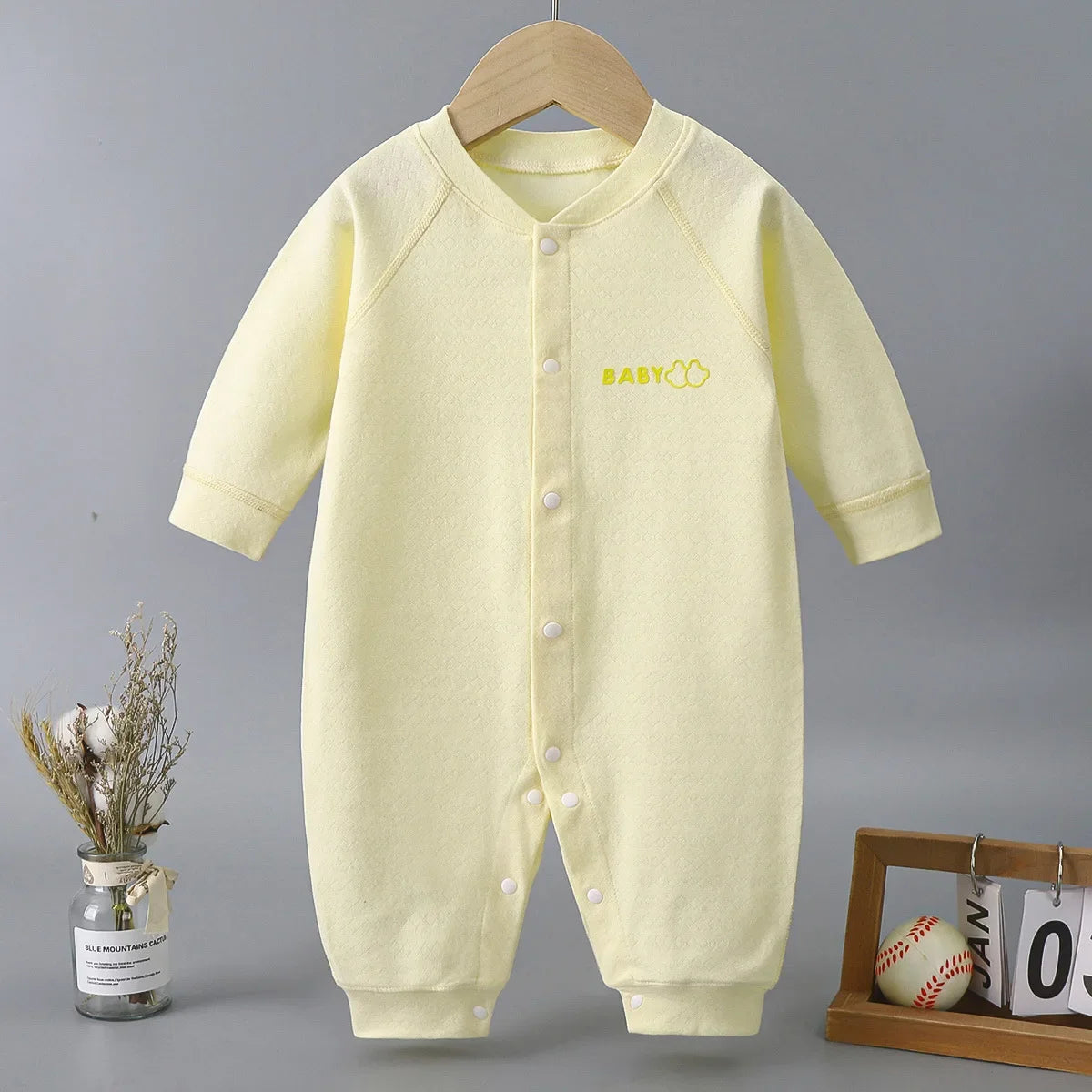 Newborn Baby Boy Girl Bodysuit Romper Comfortable Cotton Clothing for Autumn Spring