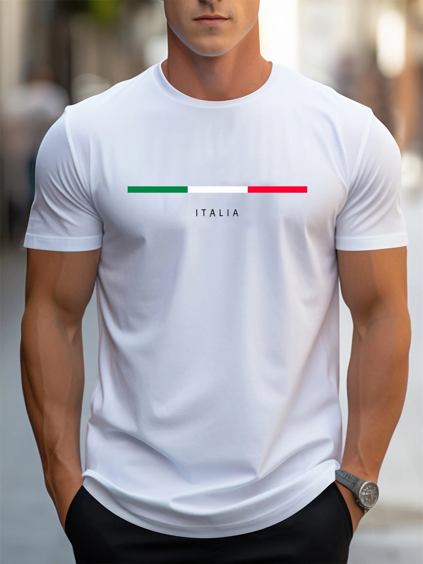 Men's summer 100 cotton casual loose plus size round neck short sleeved T-shirt