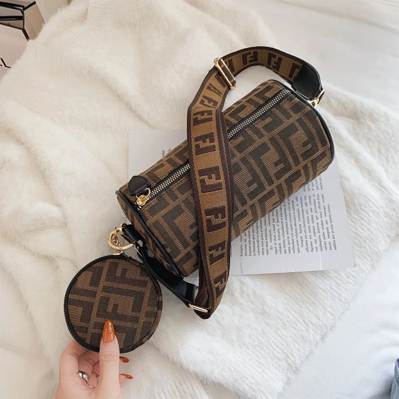 Luxury Cylindrical Women's Shoulder Crossbody bag