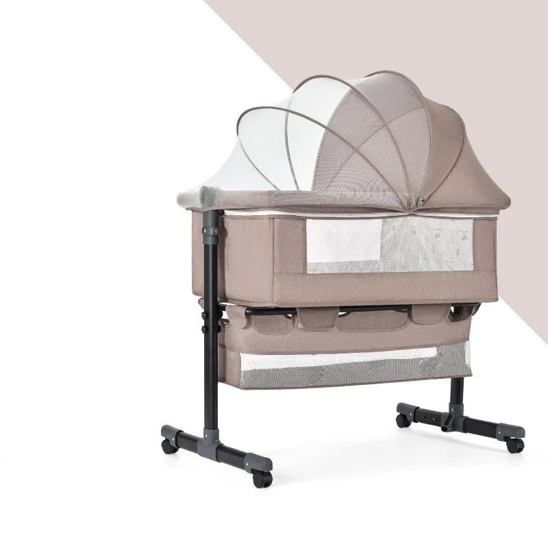 Portable Bedside Sleeping Equipment for Infants, Baby Crib with Covered Bed, Baby Cradle, Newborn Bed