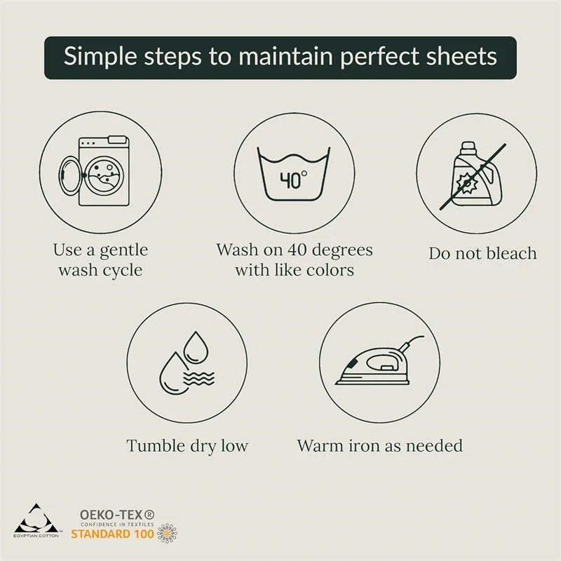 100% Egyptian Cotton Bed Sheet Set 1000TC Twin, Full or Single