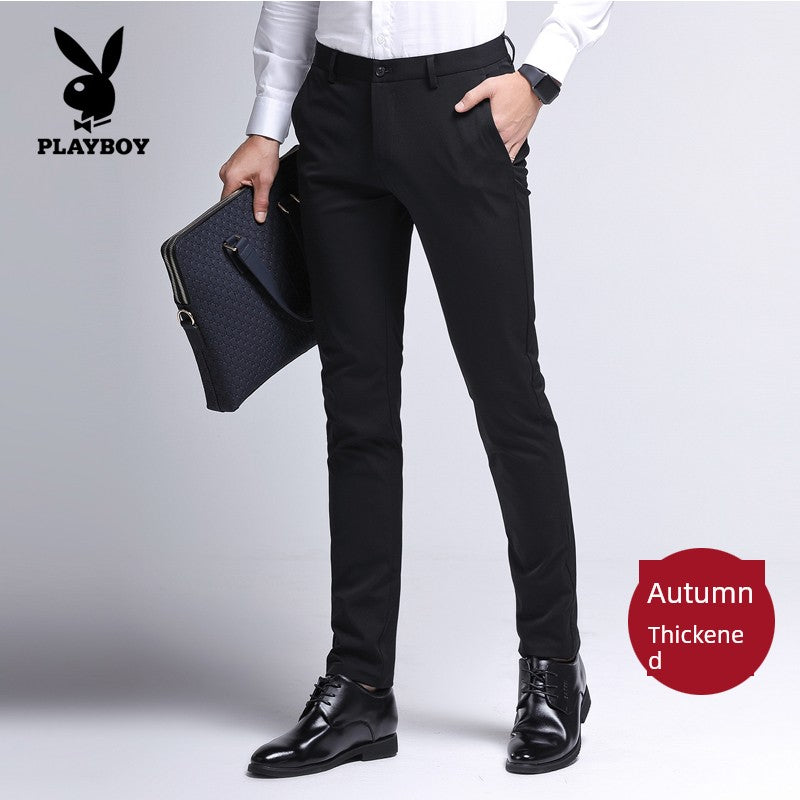Brand Summer Slim-Fit Casual Suit Pants