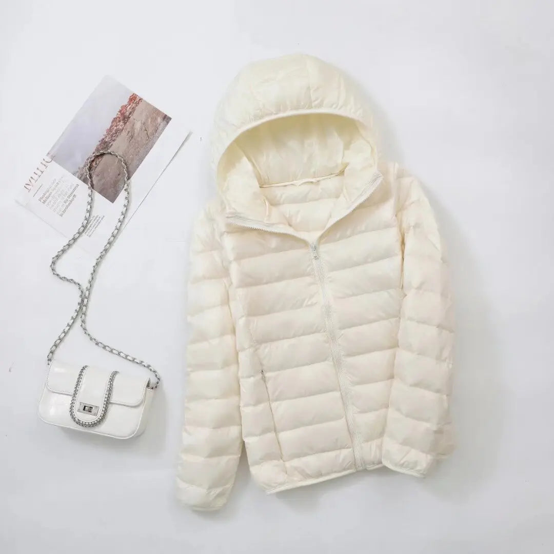 Women Ultra Lightweight Travel Packable Hooded Down Coats Plus Size 5XL 6XL 7XL