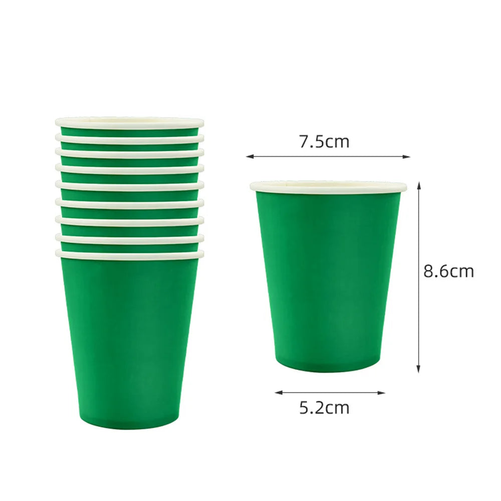 10/20/30/50/100pcs Disposable Paper Cups Solid Color For Water DIY Birthday Wedding Party Picnic BBQ Travel and More