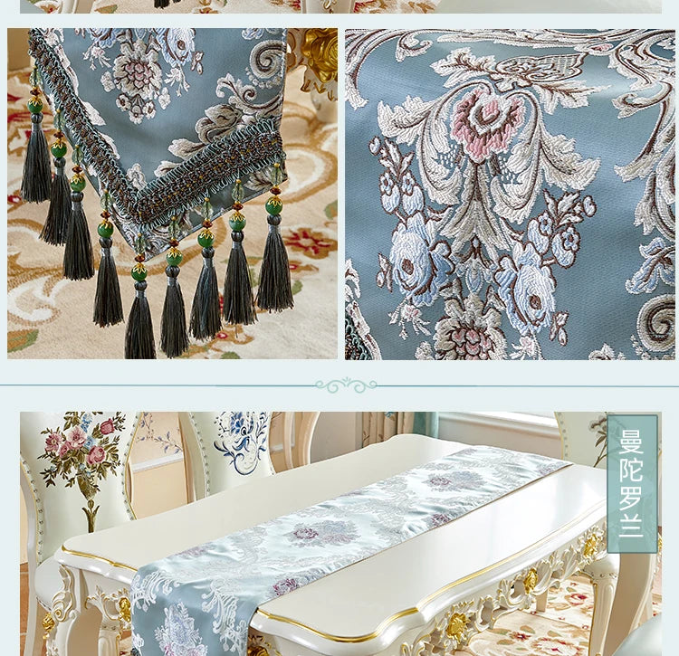 European Luxury Table Runner Multi Tassel Pendant Retro Decor