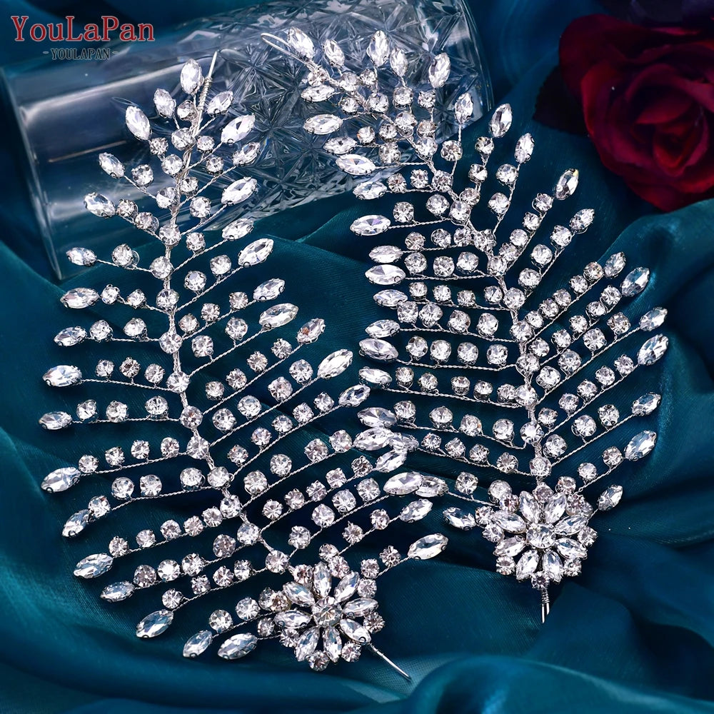 Wedding Hair Accessories Rhinestone Tiara Bridal Headdress Pageant Crown Hair Clip