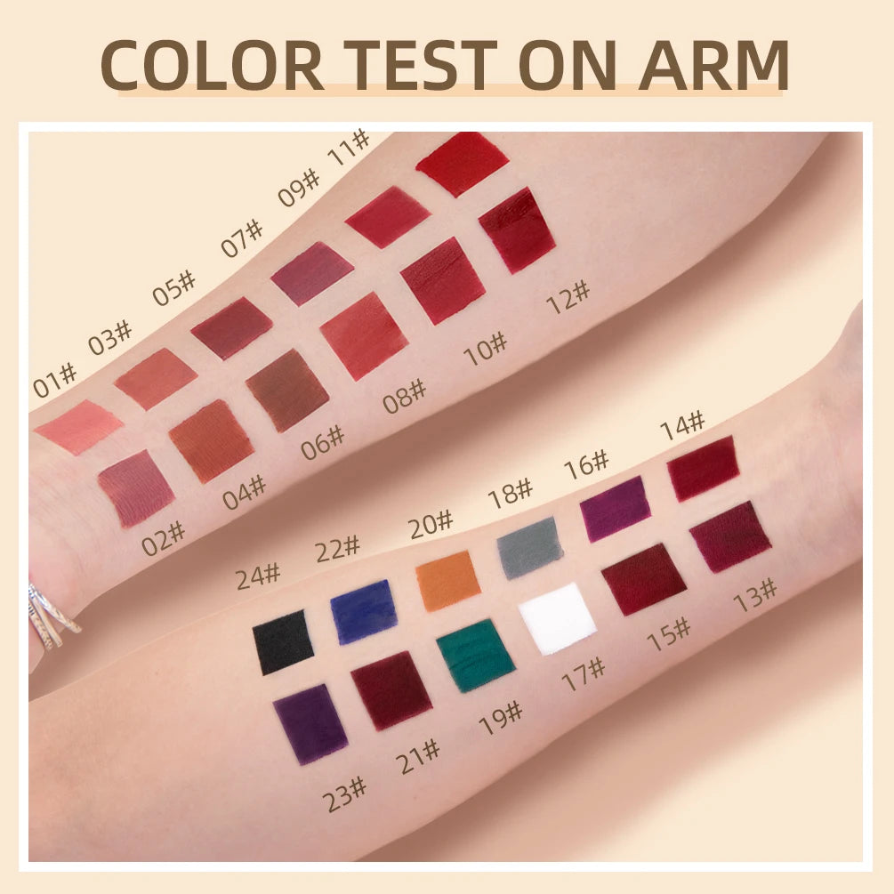 Matte Liquid Lipstick Waterproof Long Lasting Lip Gloss Velvet Mate Nude Red