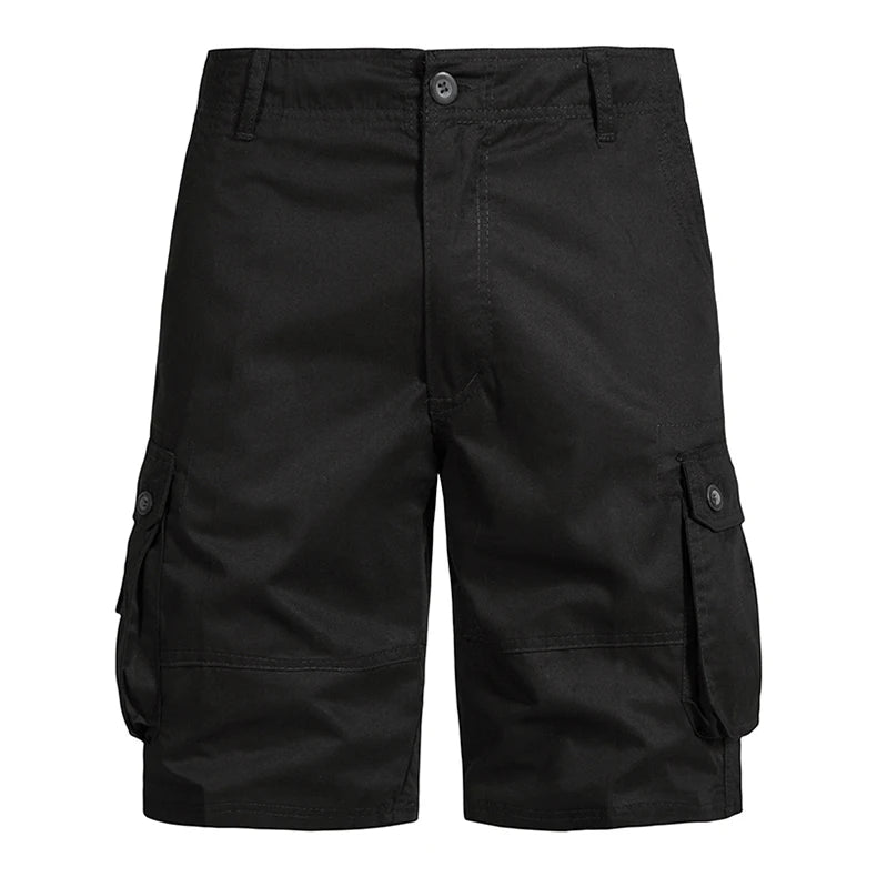 Men's Shorts Loose Large Size Multi-Pocket Overalls Summer Cotton Comfortable Short Pants Outdoor Casual Sports Beach Pants