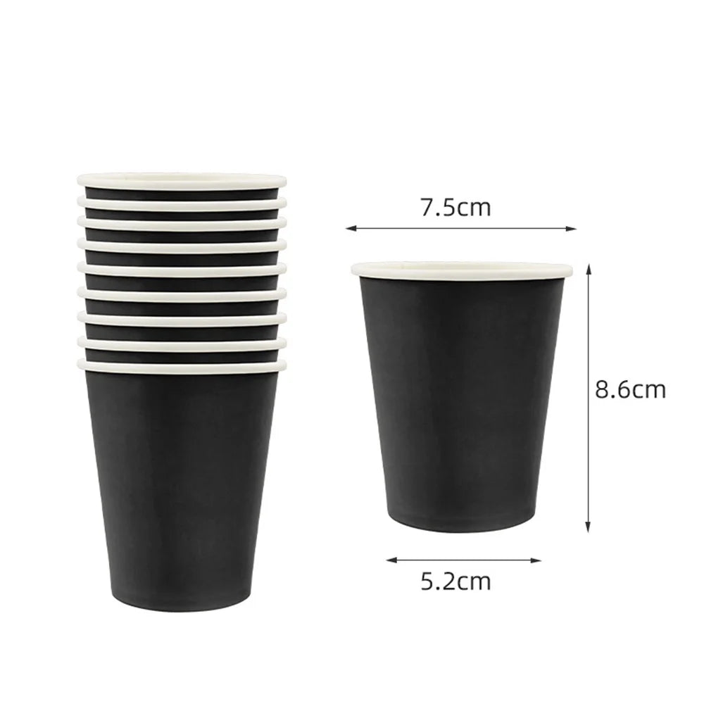 10/20/30/50/100pcs Disposable Paper Cups Solid Color For Water DIY Birthday Wedding Party Picnic BBQ Travel and More