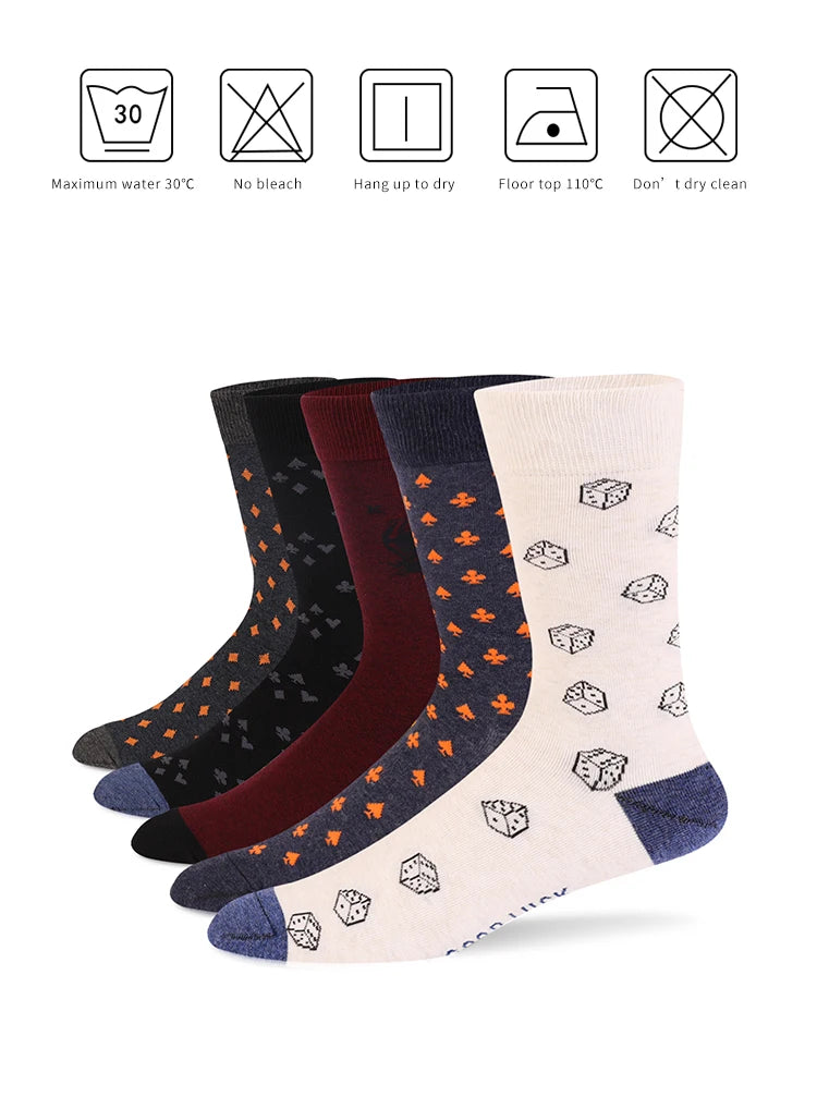 1Pairs Men's Fun Cool Breathable CottonCasual Socks Fun Patterns