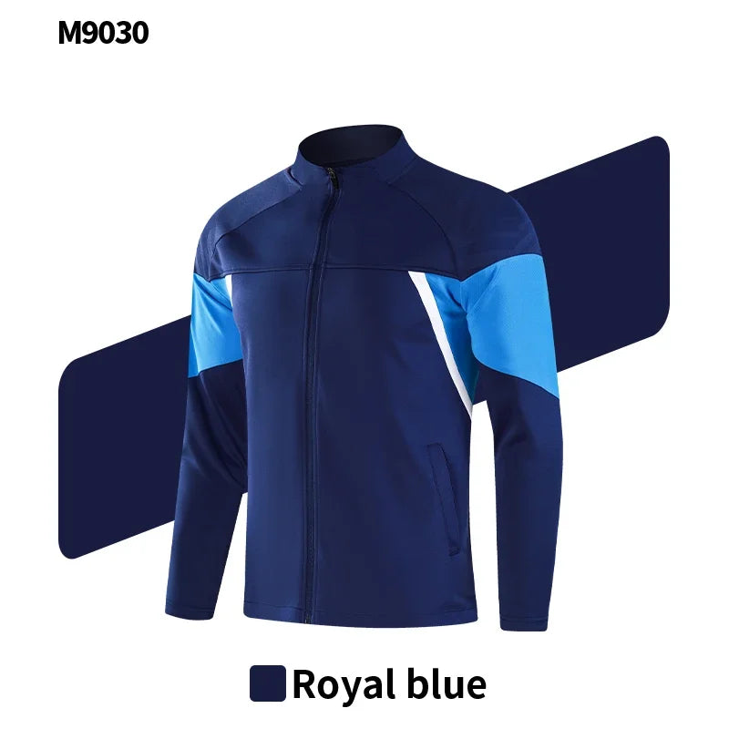 Men's Football Jogging Soccer Training Tracksuit Sportswear Autumn Winter Customizable Logo if needed it