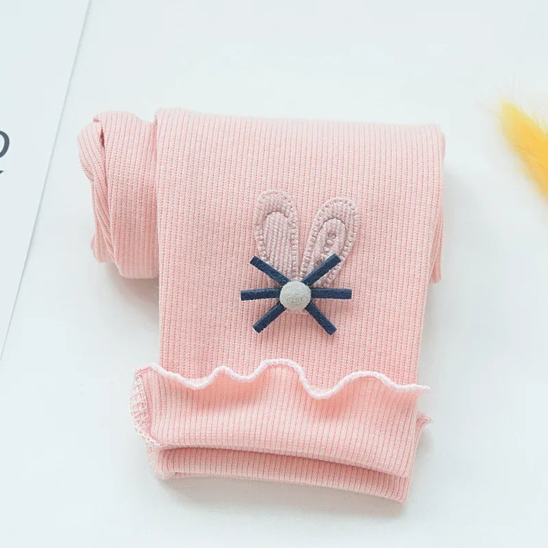 Girls Cotton Leggings Elastic Waist