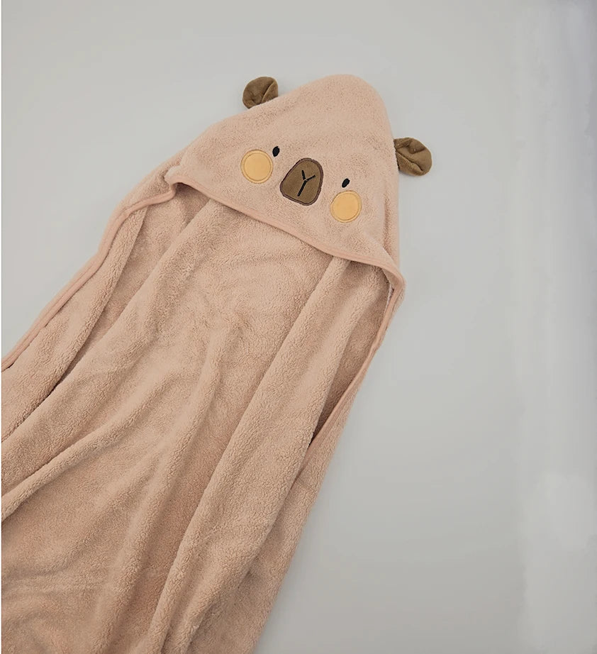 Infant Baby Swaddle Fleece Bathrobe Wrap Blanket