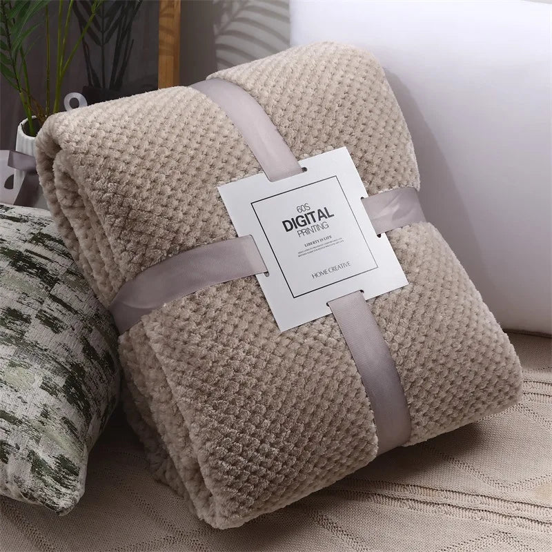 Baby Blanket Soft Fleece Infant Thick Quilt Wrap Warm Blanket