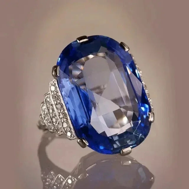 Gorgeous Exquisite High-end Women Crystal Zircon Rings