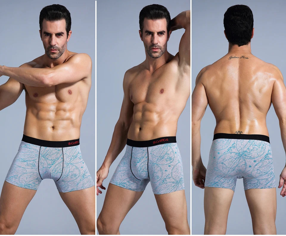 5Pcs Men's Cotton Underwear Short Boxers