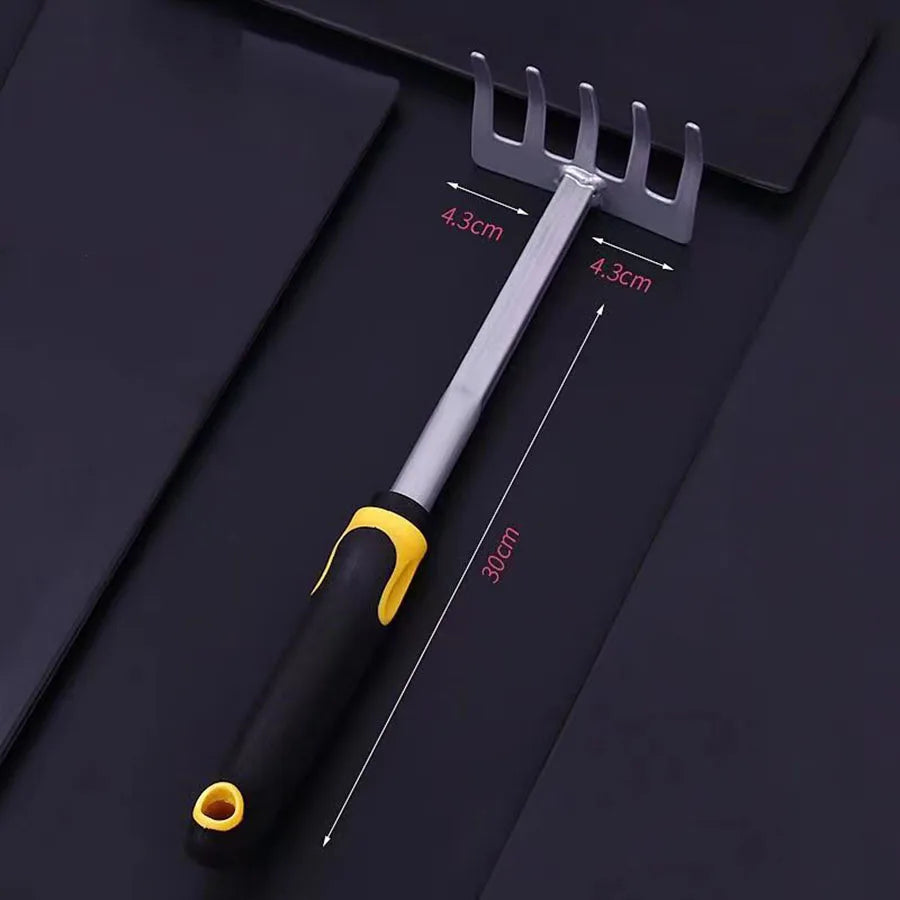 Tree Planting 4-piece Outdoor Tools Hoe Spade Dual-purpose Gardening Digging & Weeding Tool Small Shovel Potted Plant