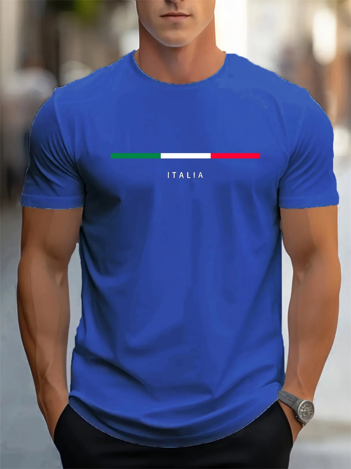 Men's summer 100 cotton casual loose plus size round neck short sleeved T-shirt