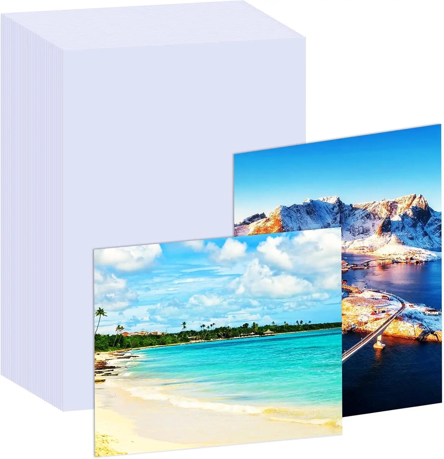 A6(4.13"×5.83")Photo Paper, Waterproof Glossy for Photo Paper,A6 Size 230gsm Waterproof Embossed Card Paper Inkjet Photo Paper