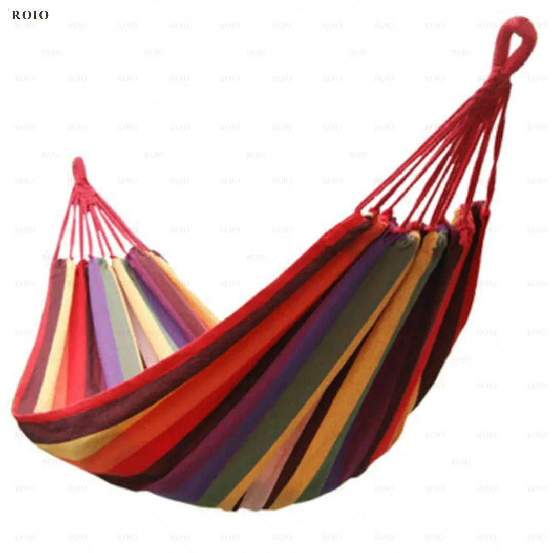Outdoor Camping Hammock Thickened Durable Fabric Canvas with Bag