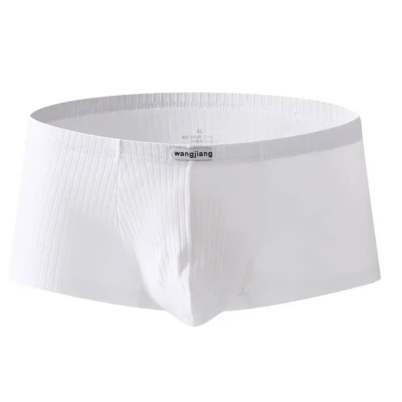 Men's Low-Rise Breathable Underwear Elastic Trunks Shorts U Convex Underpants