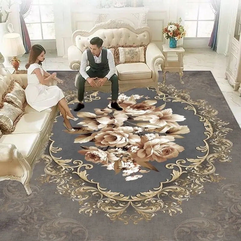 Luxury European Carpets for Living Room, Bedroom 200x300 Home Large Area Rugs Rug Washable