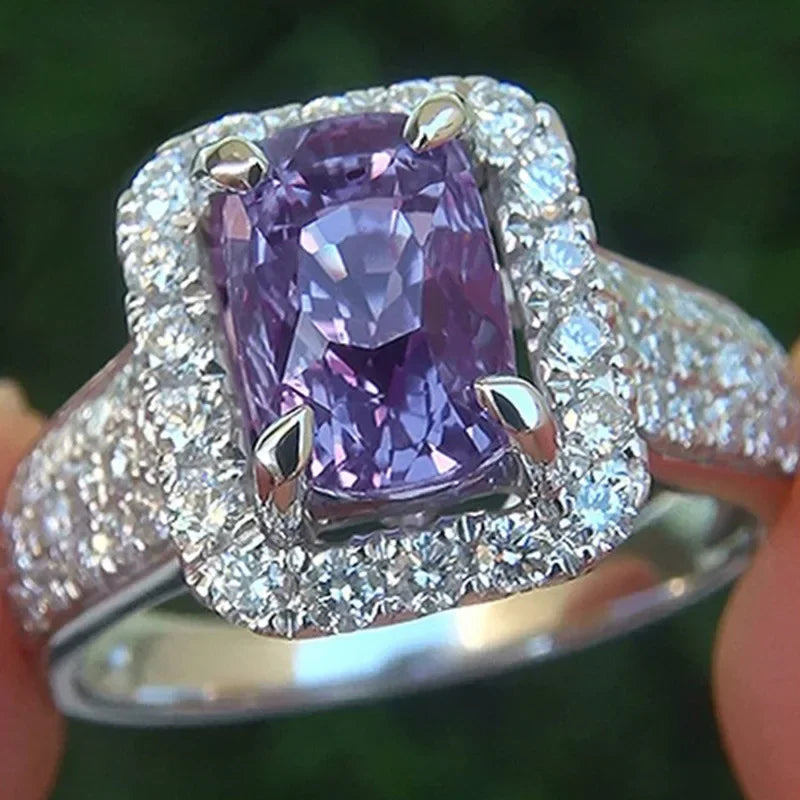 Gorgeous Exquisite High-end Women Crystal Zircon Rings