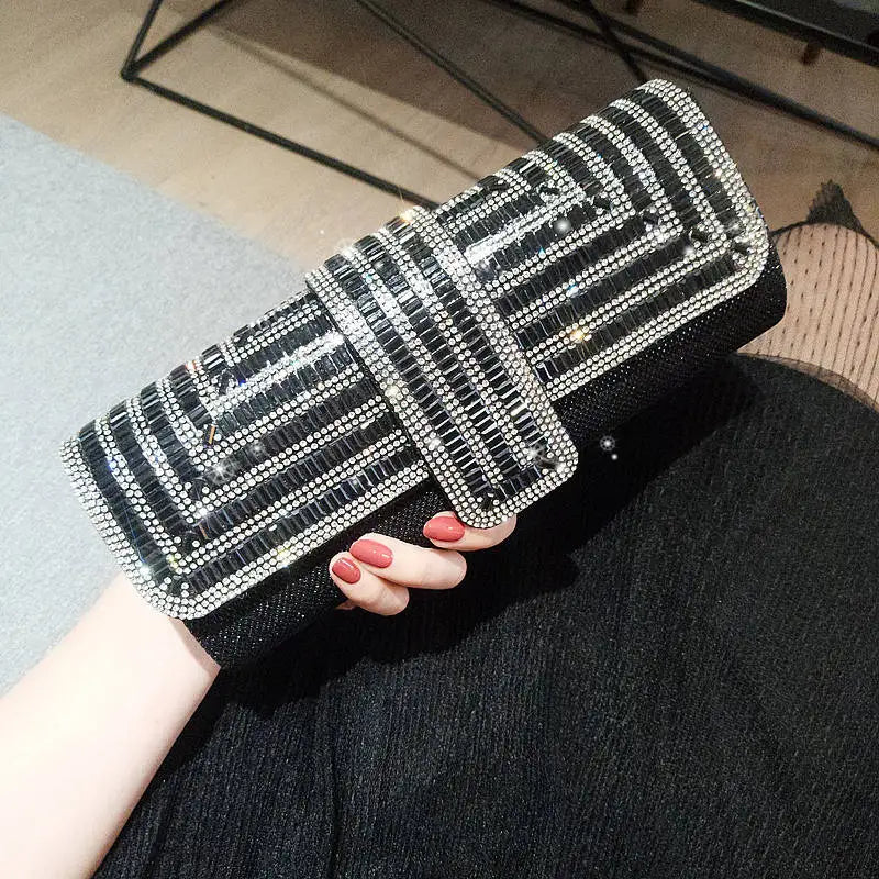 Diamond Crystal Evening Clutch Bag