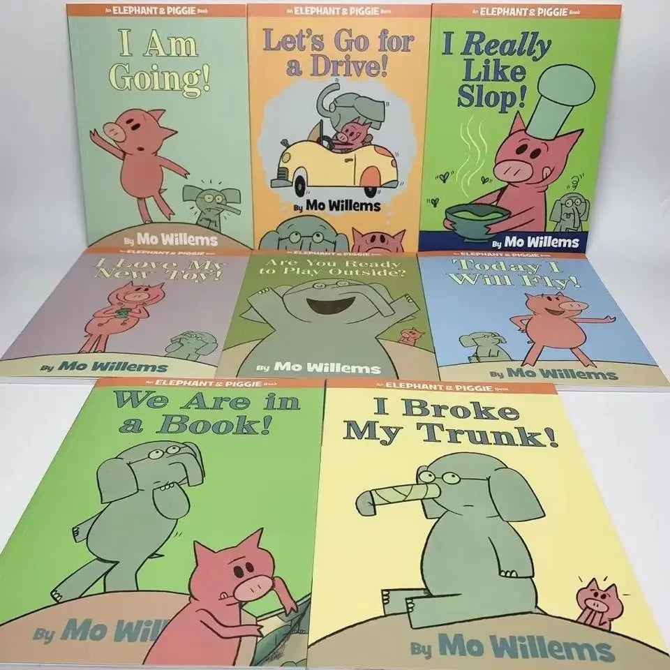 25 Books/Set Kawaii, Elephant and Piggies Children's Picture English Book Interesting Story