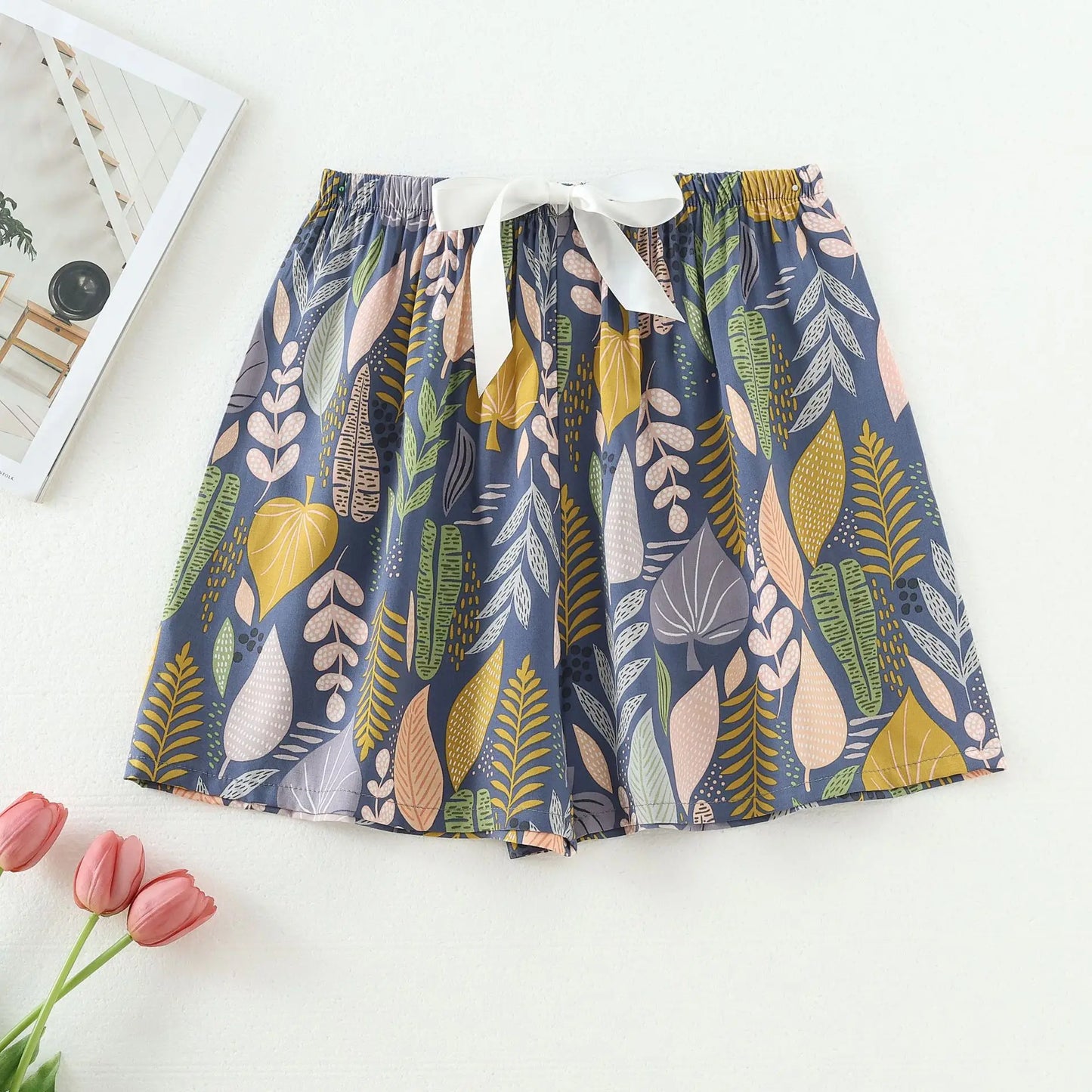 Summer Women Nightgown Short Sleeve Round Neck