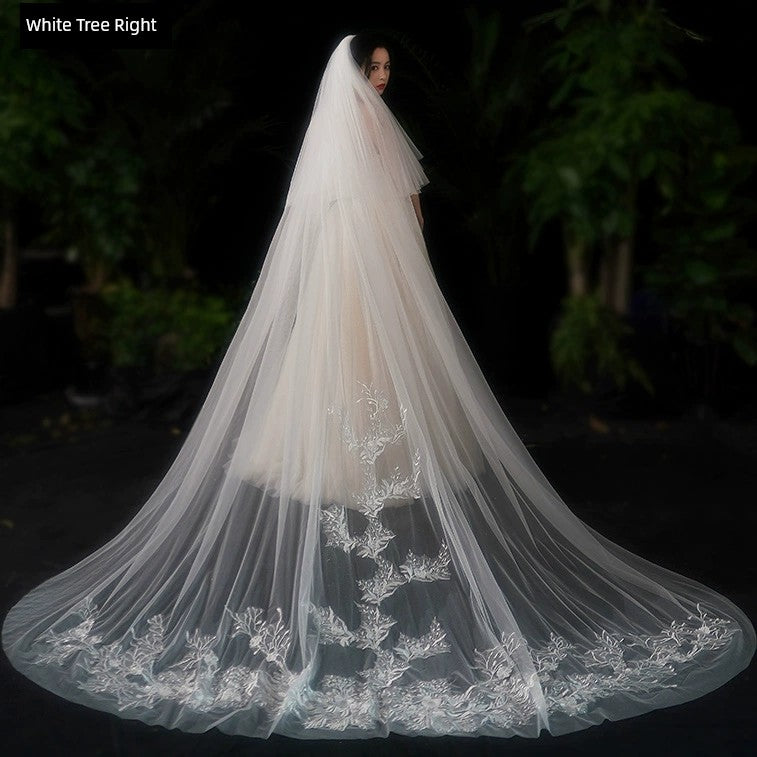 Bride Wedding Long Big Tailing Veil