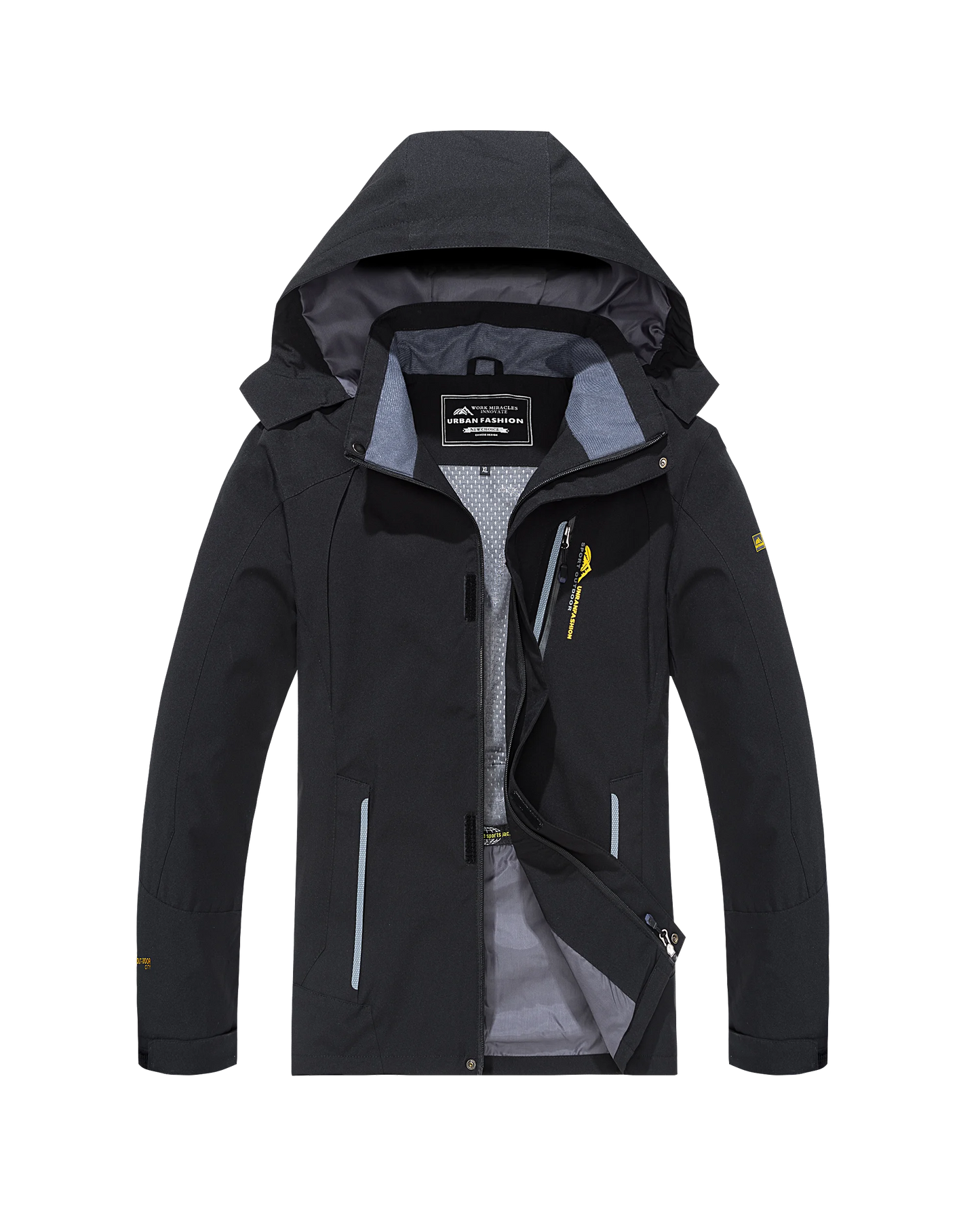 Men's Waterproof Hiking Jacket Large Size Windproof Windbreaker
