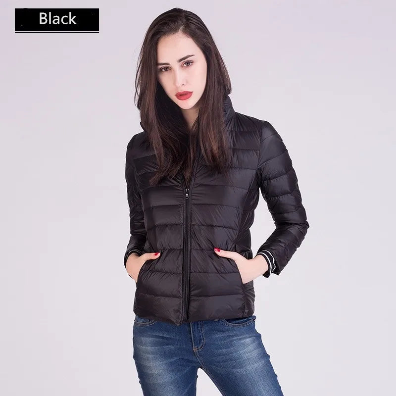 Women Ultra Lightweight Packable Puffer Coats Slim Fit