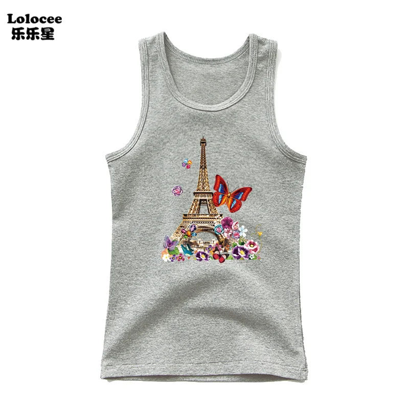 Girl Summer Pink Tanks Tops