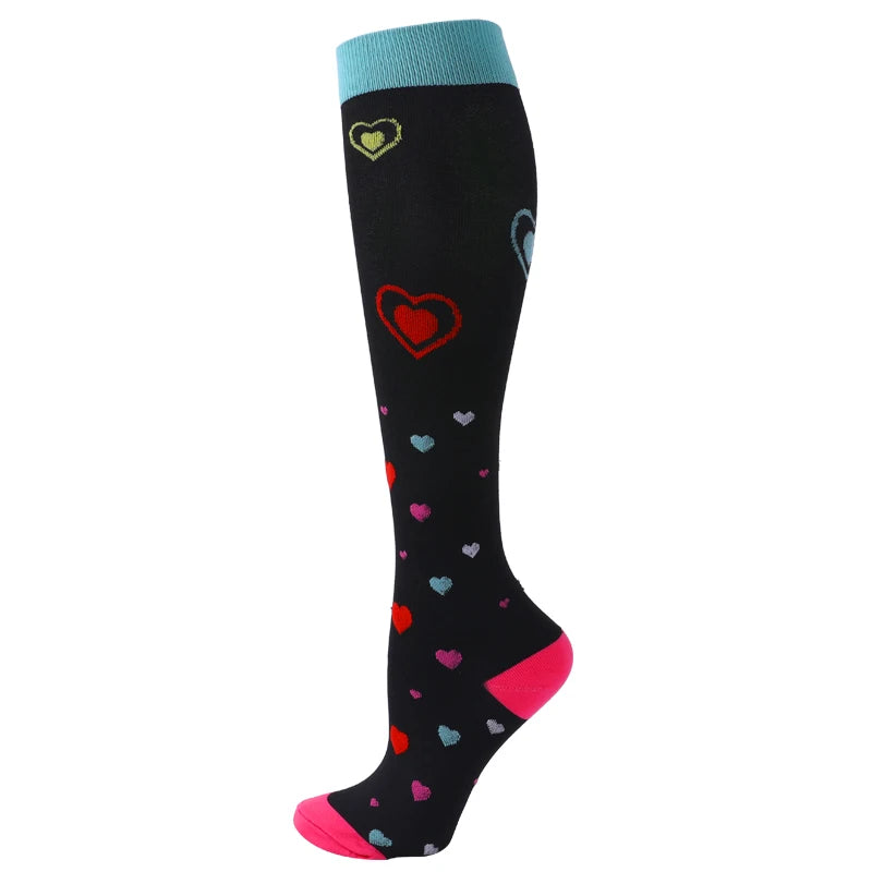 New Compression Socks Men Women Graduated 20-30 Mmhg Fit For Medical Edema Diabetes Varicose Veins, Running Compression Socks
