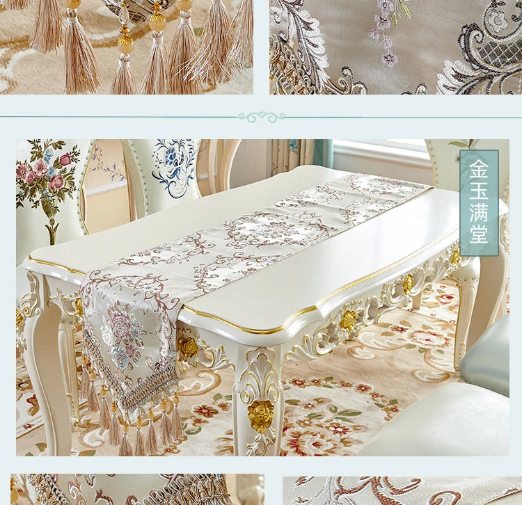 European Luxury Table Runner Multi Tassel Pendant Retro Decor