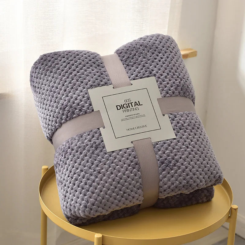 Baby Blanket Soft Fleece Infant Thick Quilt Wrap Warm Blanket