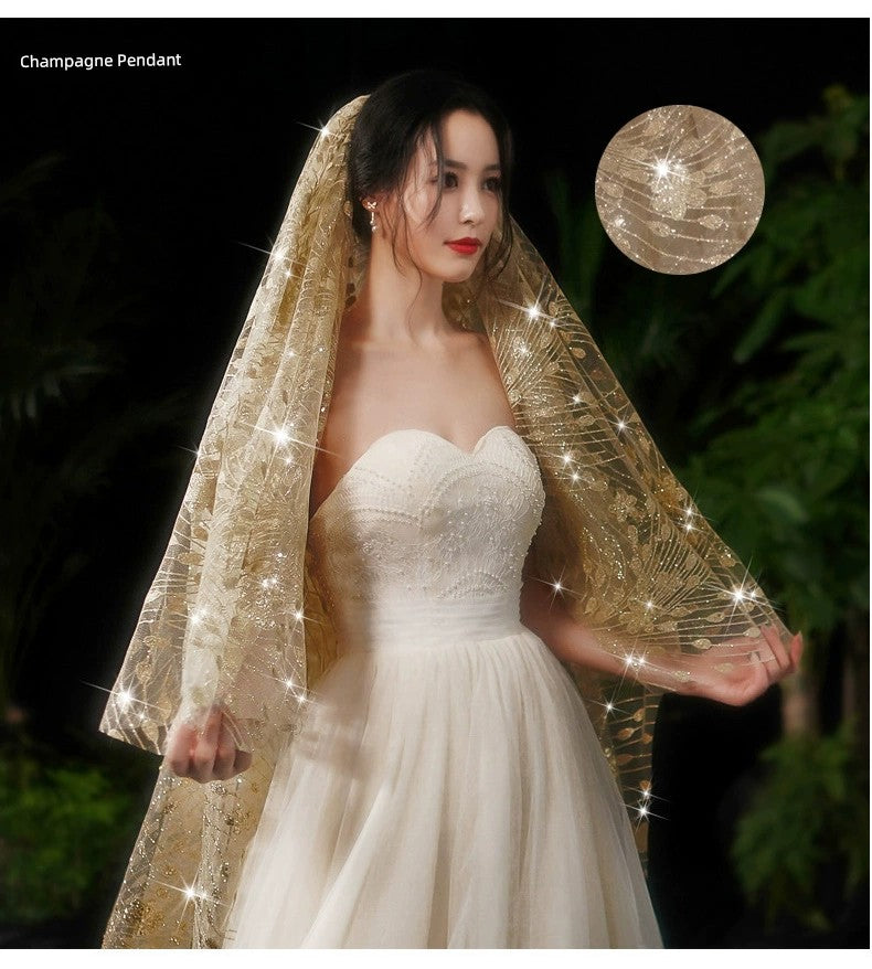 Bride Wedding Long Big Tailing Veil