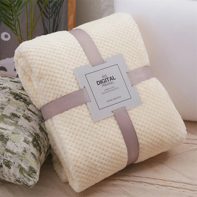 Baby Blanket Soft Fleece Infant Thick Quilt Wrap Warm Blanket