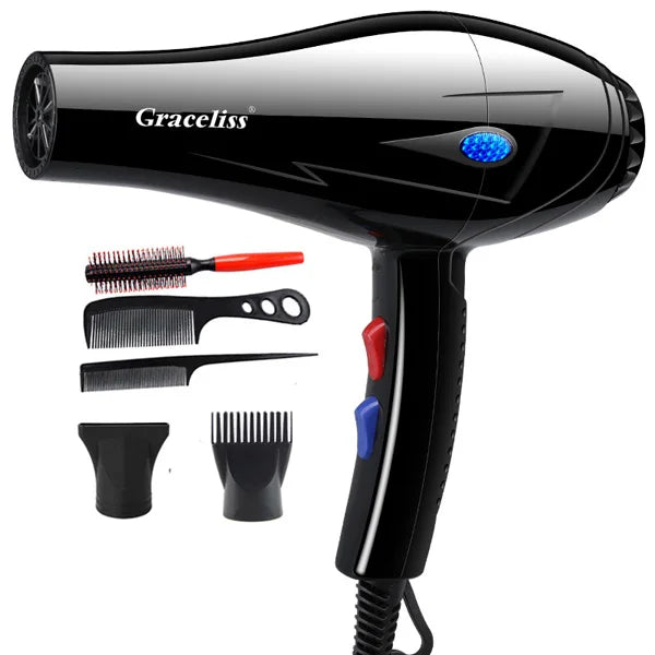 With 5 Gifts Hair Dryer 1800W Powerful Hair Dryer Fast Heating Hot And Cold Adjustment Air Blow Dryer with Air Collecting