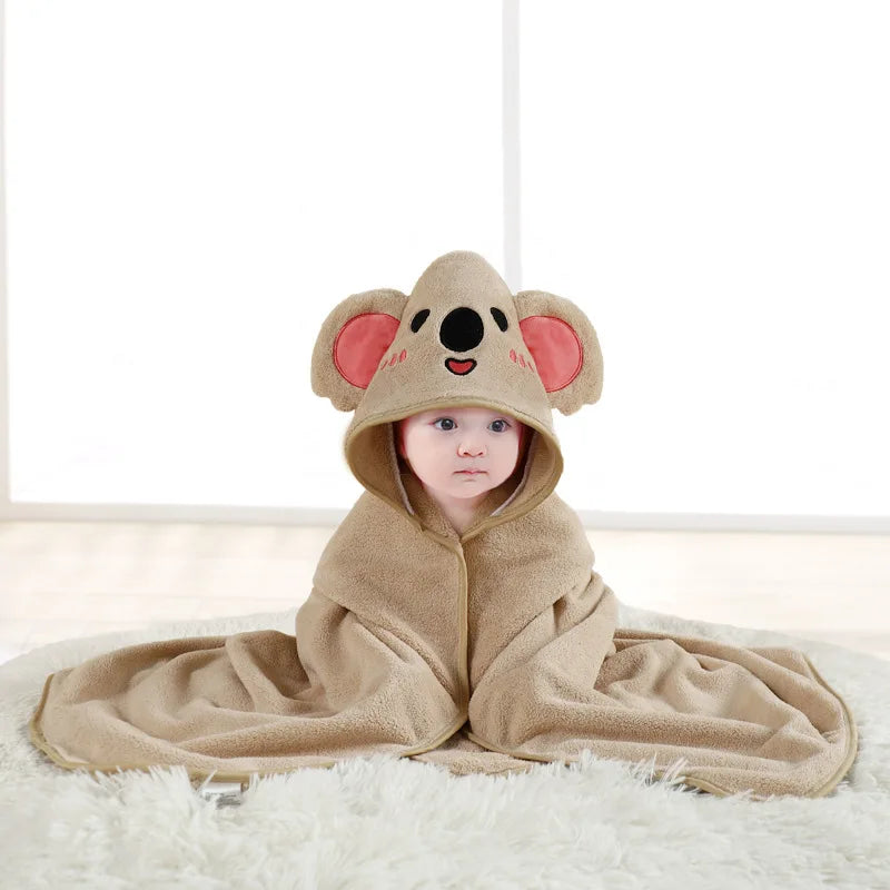 Infant Baby Swaddle Fleece Bathrobe Wrap Blanket