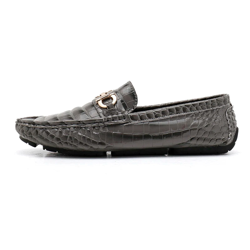 High Quality Luxury Green Snakeskin Leather Men Casual Comfort Lightweight Plus Size 48
