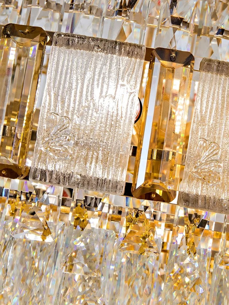 Luxury Gold Large Crystal Chandelier Nordic Home Decoration Led High-end Hanging Lamp