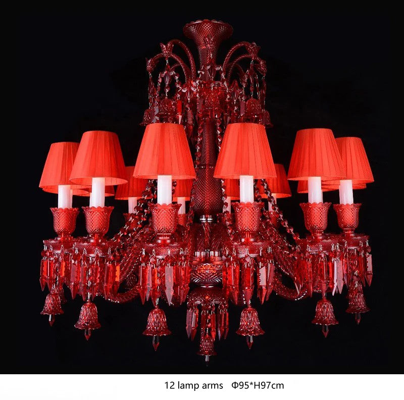European Crystal Chandelier Living Room Dining Room Bedroom Villa Staircase Lamps White Candle