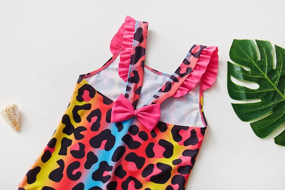 Girl Swimsuit One-Piece Mermaid Fish Scale Unicorn Children's Swimwear 2 - 8 Years