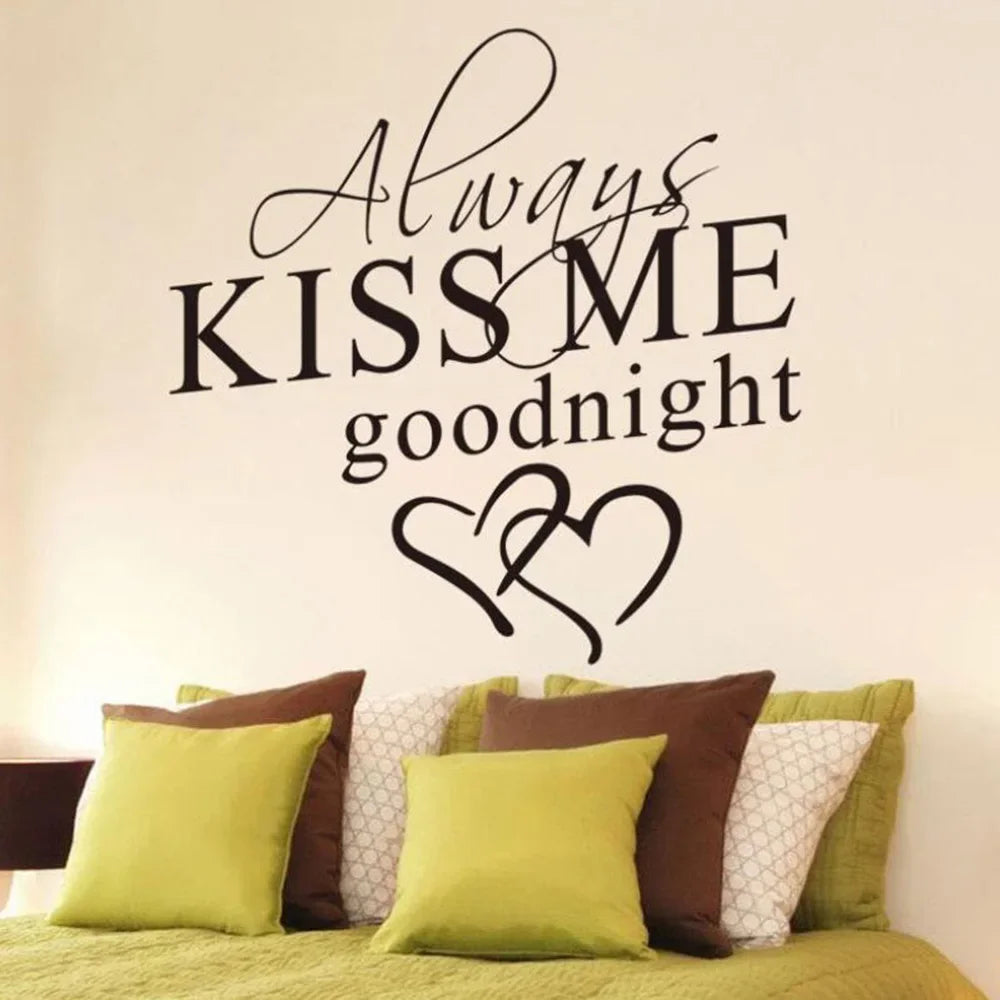 Kiss Me Goodnight Art Wall Sticker Decor