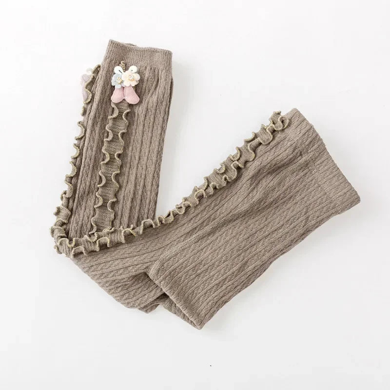 Girls Knitting Rabbit Leggings